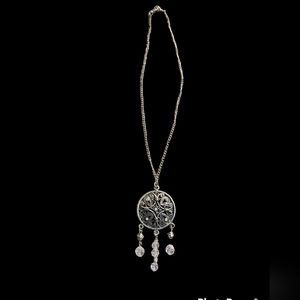Silver tone Dream Catcher Necklace